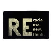 Recycle Reuse Renew Rethink Earth Day Microfiber Hand Towel