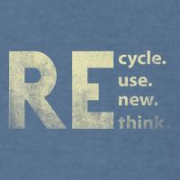 Recycle Reuse Renew Rethink Earth Day Garment-Dyed Sweatshirt