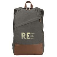 Recycle Reuse Renew Rethink Earth Day Cotton Canvas Backpack