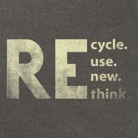Recycle Reuse Renew Rethink Earth Day Cotton Canvas Backpack