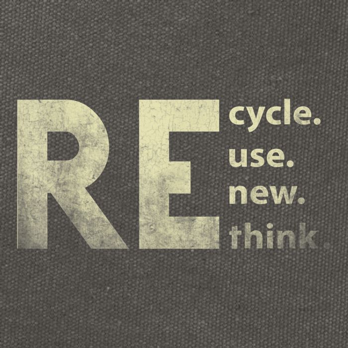 Recycle Reuse Renew Rethink Earth Day Cotton Canvas Backpack