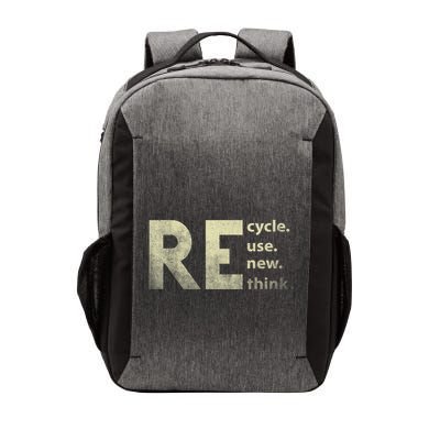 Recycle Reuse Renew Rethink Earth Day Vector Backpack