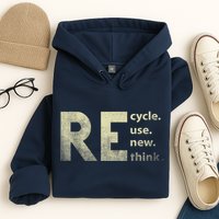 Recycle Reuse Renew Rethink Earth Day Hoodie