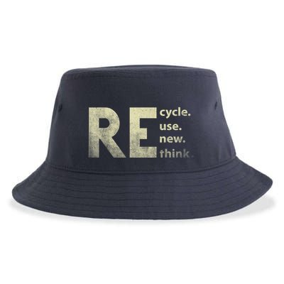 Recycle Reuse Renew Rethink Earth Day Sustainable Bucket Hat