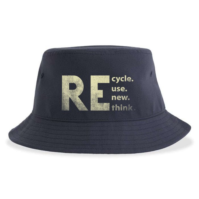Recycle Reuse Renew Rethink Earth Day Sustainable Bucket Hat