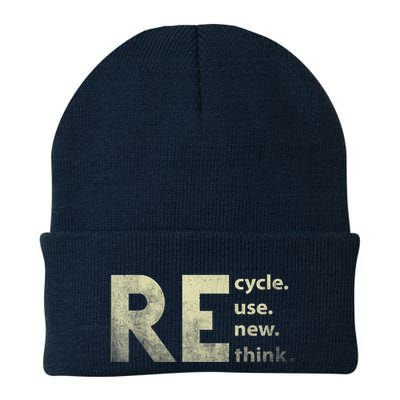 Recycle Reuse Renew Rethink Earth Day Beanie