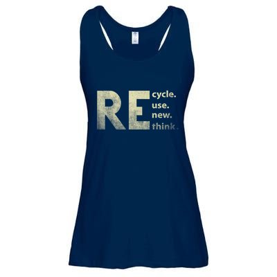 Recycle Reuse Renew Rethink Earth Day Ladies Essential Flowy Tank