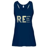 Recycle Reuse Renew Rethink Earth Day Ladies Essential Flowy Tank
