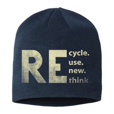 Recycle Reuse Renew Rethink Earth Day Sustainable Beanie