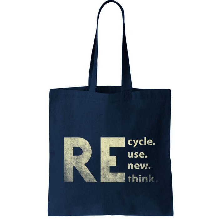 Recycle Reuse Renew Rethink Earth Day Bag