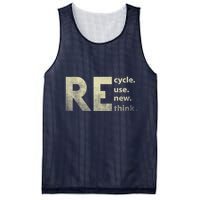 Recycle Reuse Renew Rethink Earth Day Mesh Reversible Basketball Jersey Tank