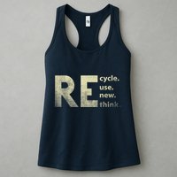 Recycle Reuse Renew Rethink Earth Day Womens Tank Top