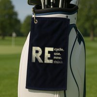 Recycle Reuse Renew Rethink Earth Day Golf Towel