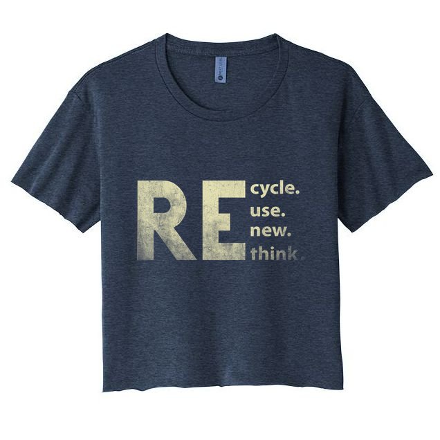 Recycle Reuse Renew Rethink Earth Day Crop Top
