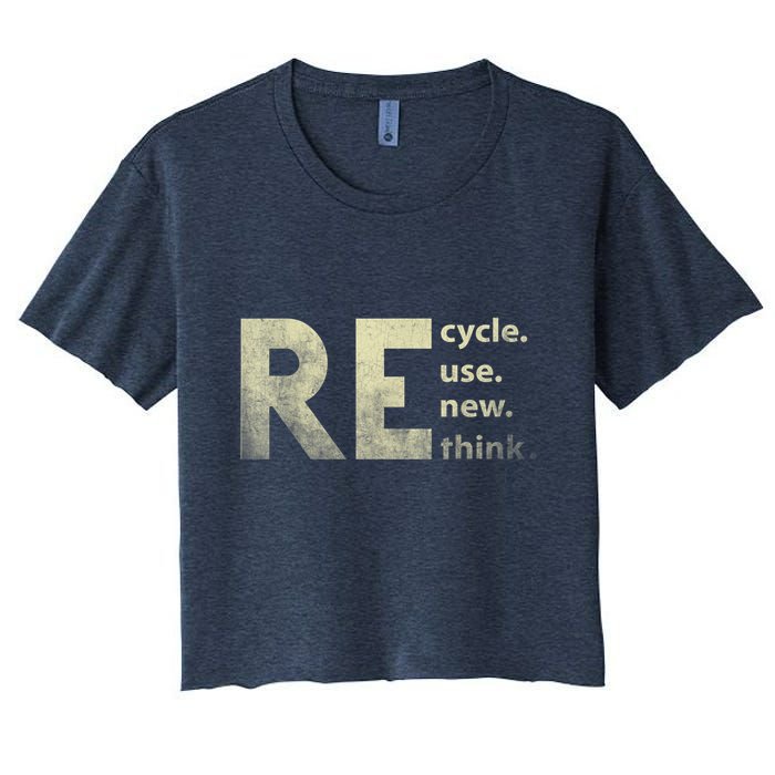 Recycle Reuse Renew Rethink Earth Day Crop Top