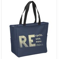Recycle Reuse Renew Rethink Earth Day Zip Tote Bag