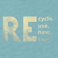 Recycle Reuse Renew Rethink Earth Day Sueded Cloud Jersey T-Shirt