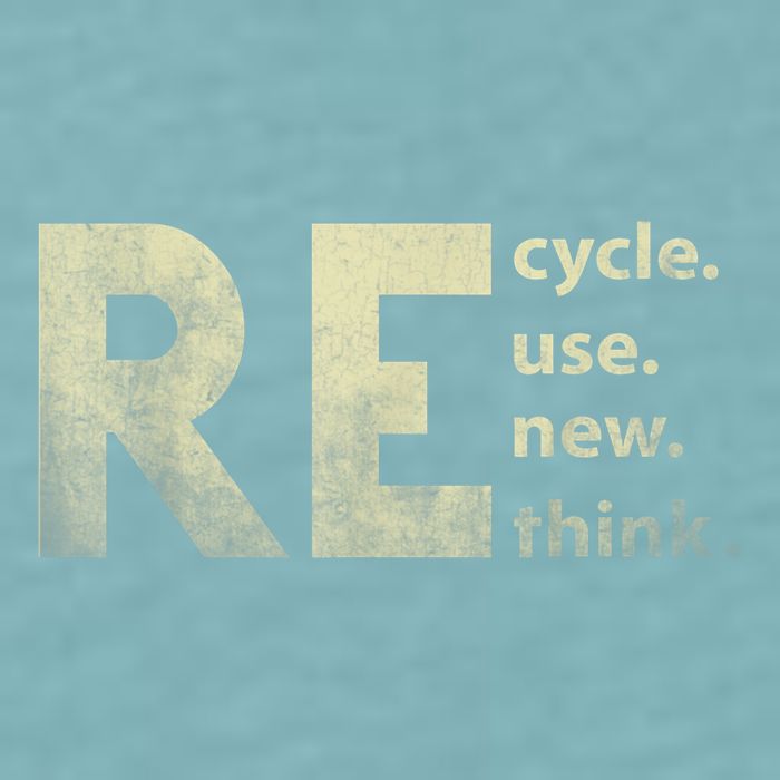 Recycle Reuse Renew Rethink Earth Day Sueded Cloud Jersey T-Shirt