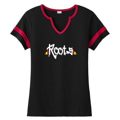 Reggae Roots Rasta Rastafari Grafitti Hip Hop Dub DnB Jungle Ladies Halftime Notch Neck Tee