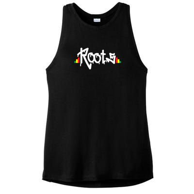 Reggae Roots Rasta Rastafari Grafitti Hip Hop Dub DnB Jungle Ladies PosiCharge Tri-Blend Wicking Tank