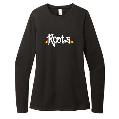 Reggae Roots Rasta Rastafari Grafitti Hip Hop Dub DnB Jungle Womens CVC Long Sleeve Shirt