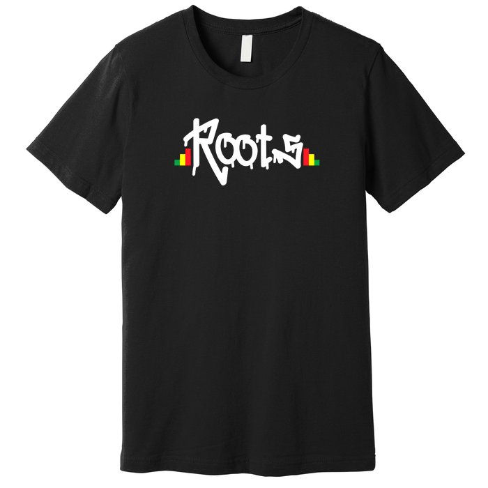 Reggae Roots Rasta Rastafari Grafitti Hip Hop Dub DnB Jungle Premium T-Shirt