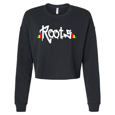 Reggae Roots Rasta Rastafari Grafitti Hip Hop Dub DnB Jungle Cropped Pullover Crew