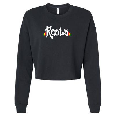 Reggae Roots Rasta Rastafari Grafitti Hip Hop Dub DnB Jungle Cropped Pullover Crew