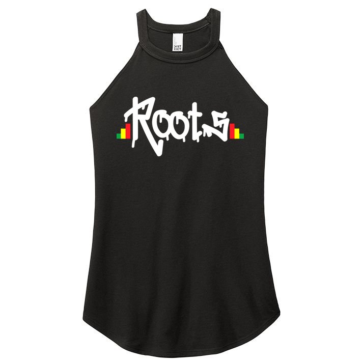 Reggae Roots Rasta Rastafari Grafitti Hip Hop Dub DnB Jungle Women's Perfect Tri Rocker Tank