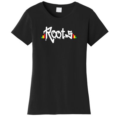 Reggae Roots Rasta Rastafari Grafitti Hip Hop Dub DnB Jungle Women's T-Shirt