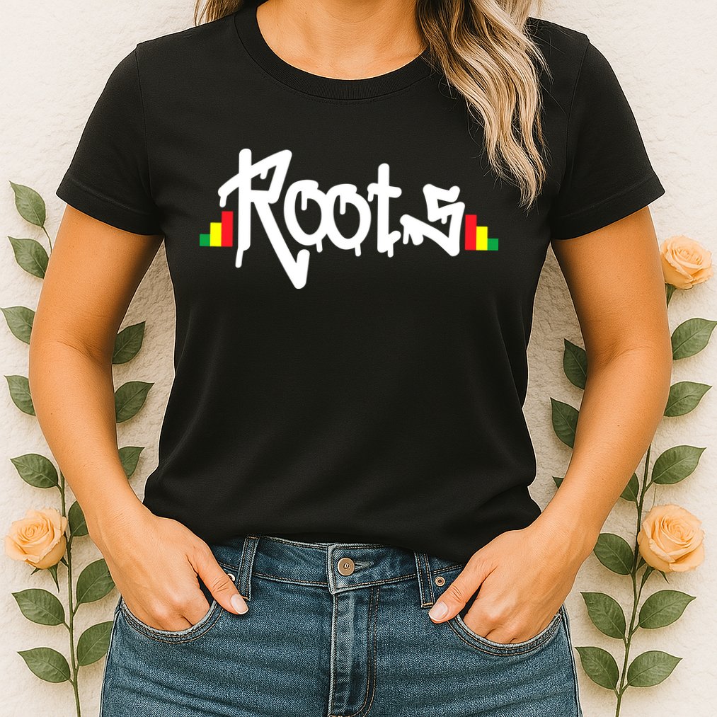 Reggae Roots Rasta Rastafari Grafitti Hip Hop Dub DnB Jungle Womens T-Shirt