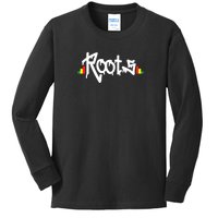 Reggae Roots Rasta Rastafari Grafitti Hip Hop Dub DnB Jungle Kids Long Sleeve Shirt