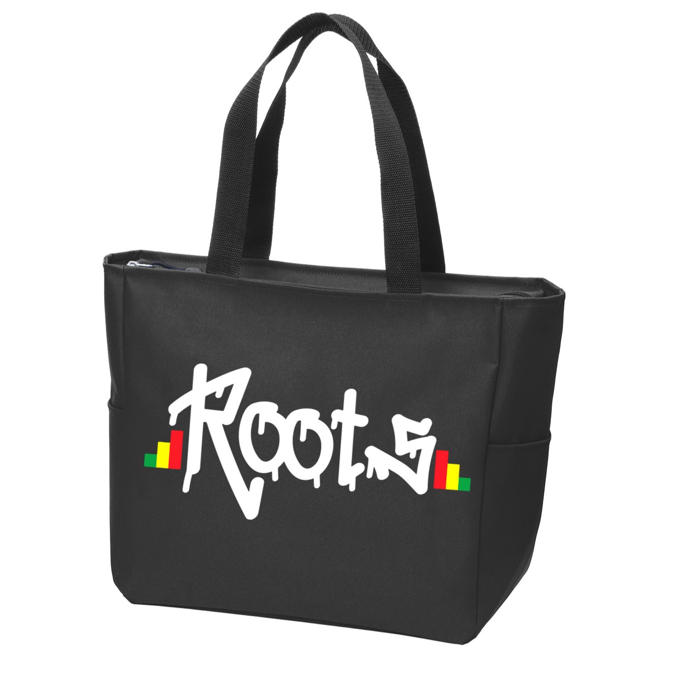 Reggae Roots Rasta Rastafari Grafitti Hip Hop Dub DnB Jungle Zip Tote Bag