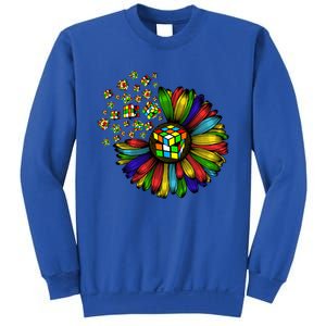 Rubik Rubix Rubics Player Cube Sunflower Color Math Lovers Cool Gift Sweatshirt