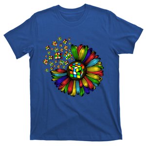 Rubik Rubix Rubics Player Cube Sunflower Color Math Lovers Cool Gift T-Shirt