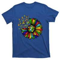 Rubik Rubix Rubics Player Cube Sunflower Color Math Lovers Cool Gift T-Shirt