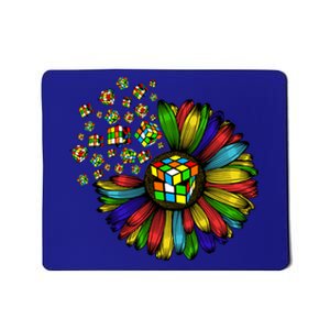 Rubik Rubix Rubics Player Cube Sunflower Color Math Lovers Cool Gift Mousepad