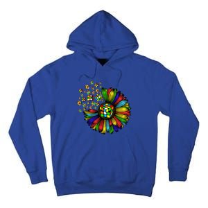 Rubik Rubix Rubics Player Cube Sunflower Color Math Lovers Cool Gift Tall Hoodie