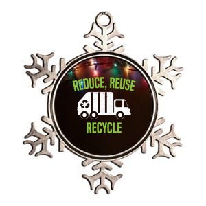 Reduce Reuse Recycle Waste Aget Garbage Collector Cute Gift Metallic Star Ornament