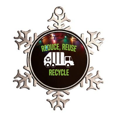 Reduce Reuse Recycle Waste Aget Garbage Collector Cute Gift Metallic Star Ornament