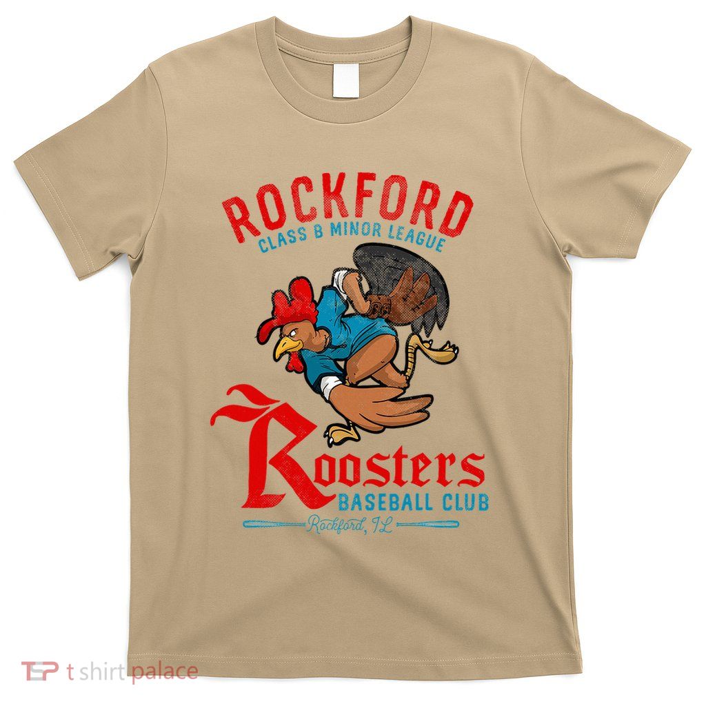 Rockford Roosters Retro Minor League Baseball T-Shirt