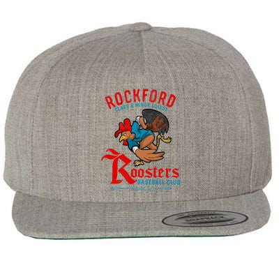 Rockford Roosters Retro Minor League Baseball Wool Snapback Cap