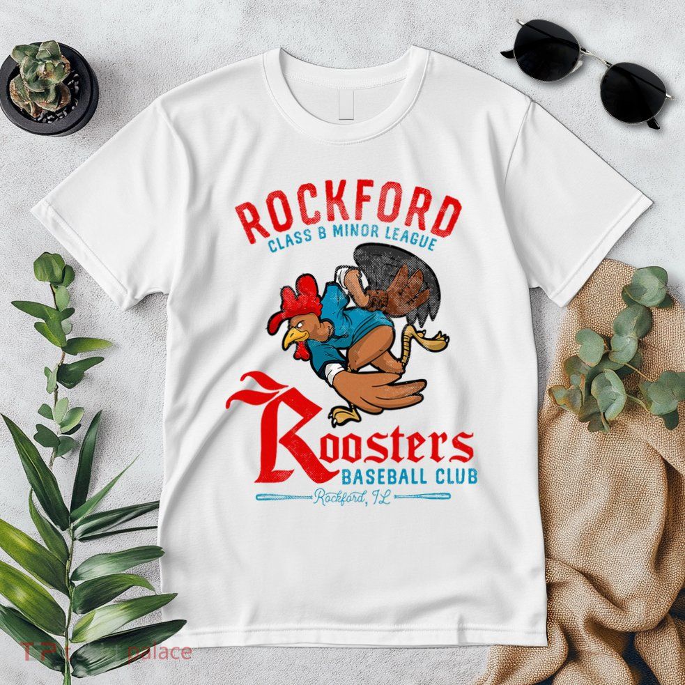 Rockford Roosters Retro Minor League Baseball Premium T-Shirt