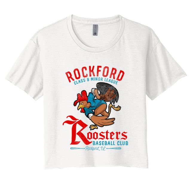 Rockford Roosters Retro Minor League Baseball Crop Top