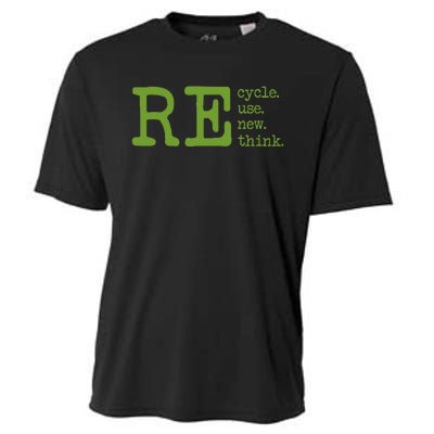 Recycle Reuse Renew Rethink Earth Day Environmental Activism Cooling Performance Crew T-Shirt