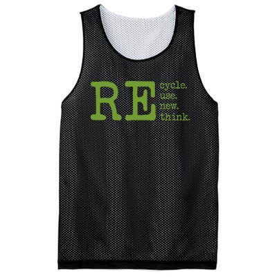 Recycle Reuse Renew Rethink Earth Day Environmental Activism Mesh Reversible Basketball Jersey Tank