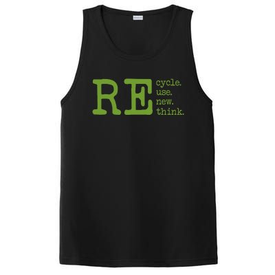 Recycle Reuse Renew Rethink Earth Day Environmental Activism PosiCharge Competitor Tank