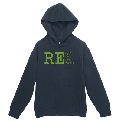 Recycle Reuse Renew Rethink Earth Day Environmental Activism Urban Pullover Hoodie