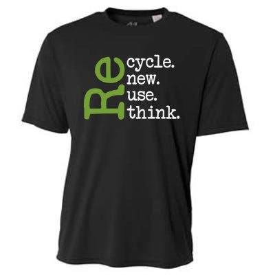 Recycle Reuse Renew Rethink Earth Day Environmental Activism Cooling Performance Crew T-Shirt