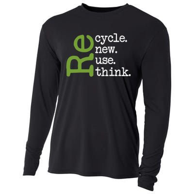 Recycle Reuse Renew Rethink Earth Day Environmental Activism Cooling Performance Long Sleeve Crew